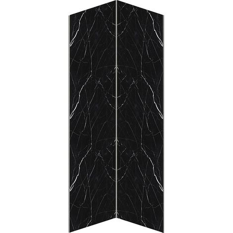 Pannello per parete da doccia effetto marmo con profili 2 x L90 x H210 cm in Alluminio - Lotto di 2 - ENEKO