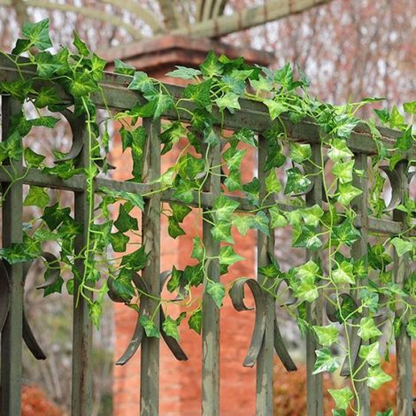 GROOFOO Raylang Lierre Artificiel Lot de 12 Lierre Plante Artificielle Guirlande de Feuilles Suspendues pour Jardin Extérieur Mu (1/5)