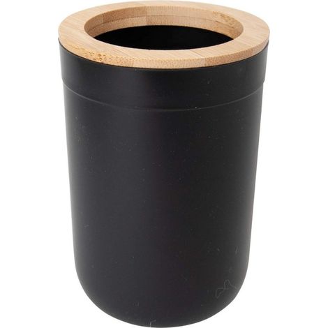 Porte Brosse à Dents Noir et Bambou (1/3)