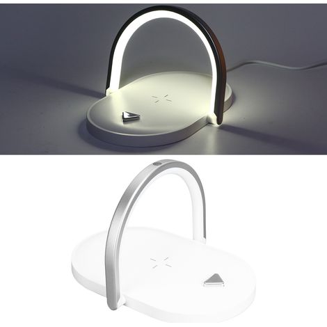 Kabelloses Lade-Nachtlicht, 15-W-Schnellladefunktion für Mobiltelefone, drei Helligkeitsstufen, kreatives 3-in-1-Ladegerät, USB-Stromversorgung. (1/5)