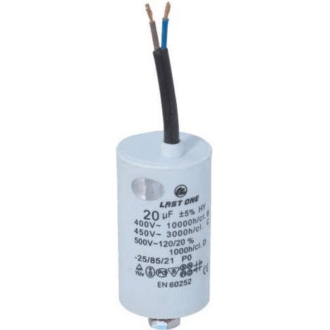 CONDENSATEUR 20 OU 22 ΜF 450 V SORTIE FILS POUR NETTOYEUR HAUTE-PRESSION - CAP626UN (1/2)