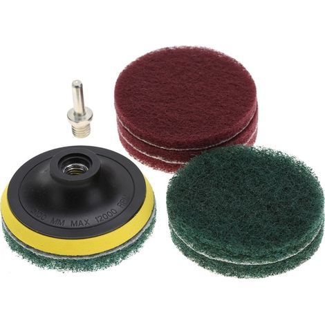 Bohrmaschinen-Reinigungsbürsten-Set, 6 Nylonpads, zum Reinigen von Fliesen und Polieren von Metall (1/5)