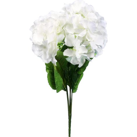 Bouquet d'hortensias blancs - Lot de 5, Hauteur 50 cm (1/3)
