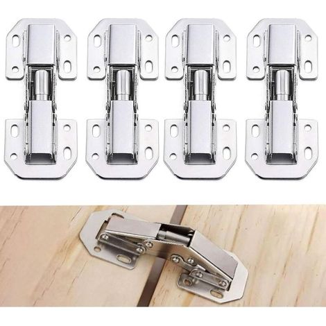 Charnières invisibles pour portes de placard, charnières universelles pour meubles, adaptées à la cuisine, la chambre, la table de (1/5)