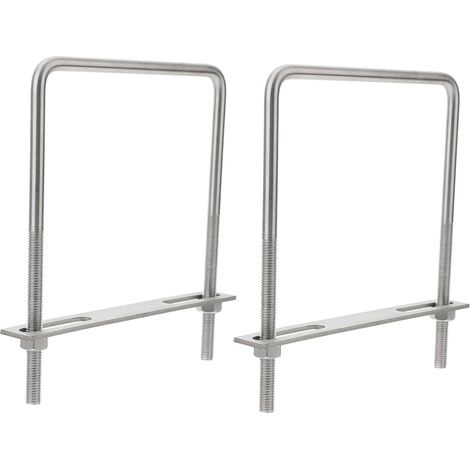 Unomor Lot de 2 équerres carrées en acier inoxydable pour (1/5)