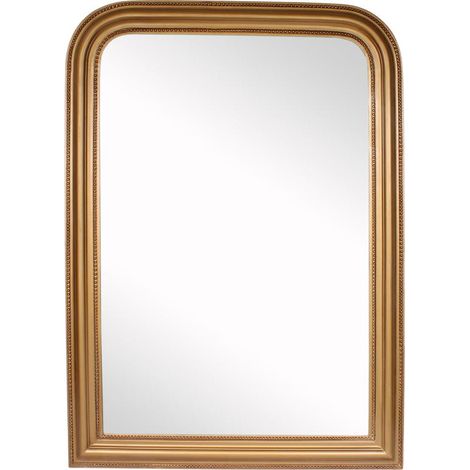 Miroir Mural Déco "Moulure" 104cm Doré (1/5)