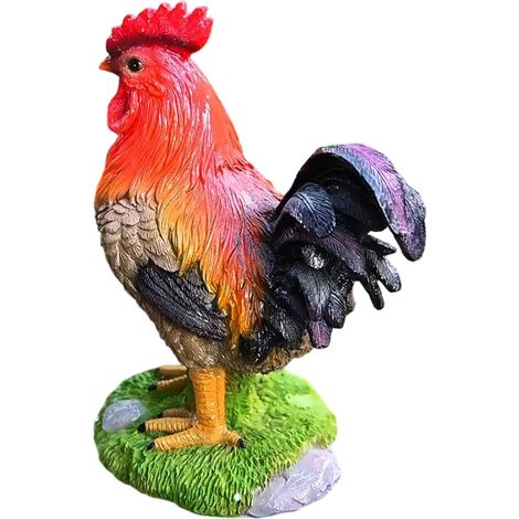 Statues de Coq en résine, décor de Poulet en résine de Jardin extérieur, Sculptures de Jardin, Ornements de Poulet, décorations de pelouse d ' Art de Cour, décorations de Cour (1/5)