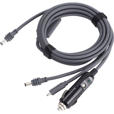 Câble d'alimentation DC 9.84FT pour mini antenne parabolique USB-C adaptateur voiture 12V 24V cordon de charge étanche compatible PD 65W (1/5)