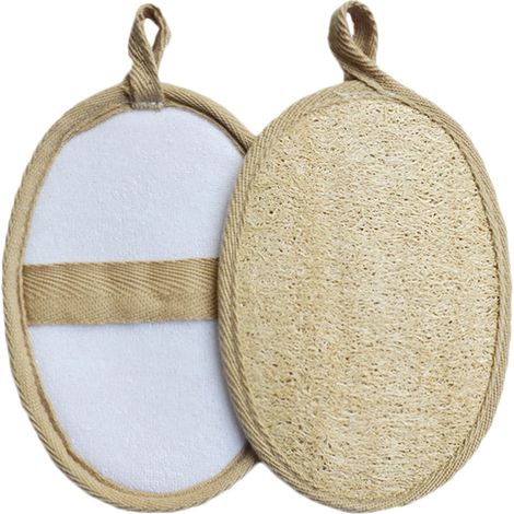 Éponge Luffa - Exfoliante Naturelle pour Corps - Biodégradable - Convient Hommes et Femmes - Lot de 2 (1/5)