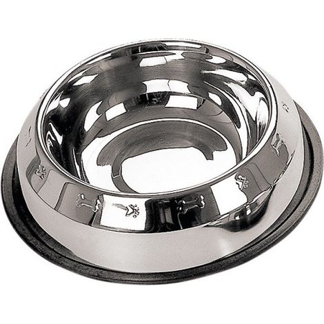 COMEDEDERO INOXIDABLE ANTIDESLIZANTE GRABADO 0,45L 20CM