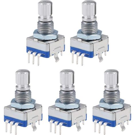 360°-Drehgeber-Potentiometer EC11, 7-polig, 15 mm, 5 Stück (1/5)