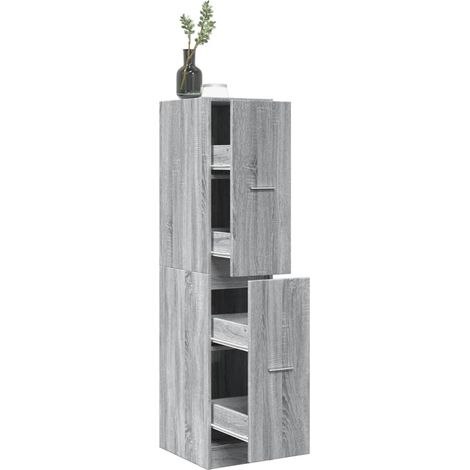 Apothekerschrank Grau Sonoma 30x41x144,5 cm Holzwerkstoff