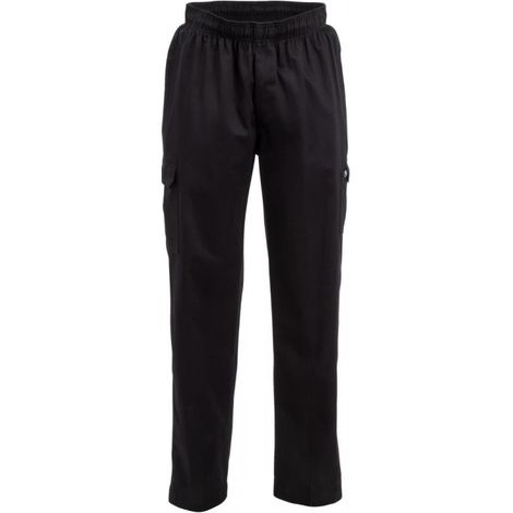 Pantalon de cuisine mixte Chef Works Slim Fit Cargo noir L
