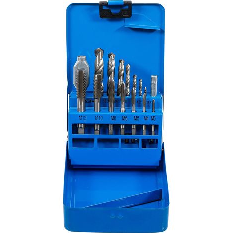 Juego de machos/brocas HSS M3 - M12 / 2,5-10,2 mm (1/4)
