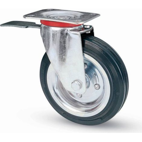 RUOTA INDUSTRIALE D 150 GOMMA 80BIS PIASTRA GIR FRE