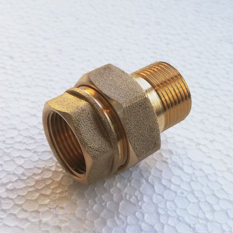 Bocchettone conico mf da 1/2 in ottone per acqua con guarnizione (1/3)