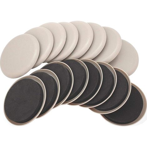 3.5" Patin pour Meubles Patins Glisseurs Curseurs De Meubles pour Les Meubles Lourds Coussins De Meubles Coulissants De Meubles Coulissants, Set De 16, Beige (1/5)