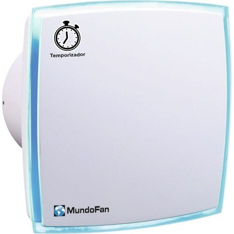 Extractor de baño decorativo temporizado blanco con Led integrado Decorled-mu Blanco 100mm Blanco 100mm (1/5)