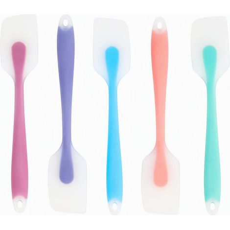 Spatule en silicone monobloc semi-transparente, orange translucide (1/4)