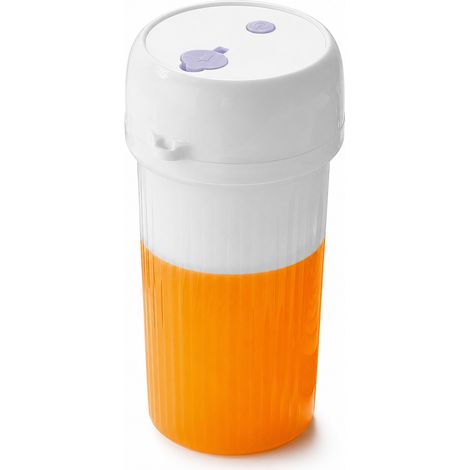 Blender Portable Rechargeable USB 340 ml, 12 Lames en Acier Inoxydable, Blanc et Violet (1/5)