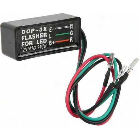Clignotant 12V 240W DOP3X Flash LED Compact Portable pour Auto et Moto, Structure Robuste, Feu de Clignotement Universel (1/2)