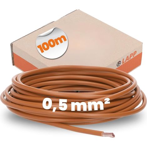 Câble de Câblage Marron 0,5 mm² 100 m - Fil de Cuivre (1/5)