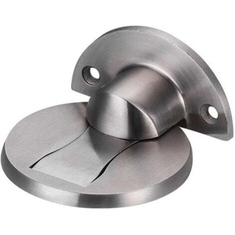Pair Magnetischer Türstopper aus Edelstahl 304, Türhalter für Zuhause, Hotel, Restaurant, Büro – Gebürstetes Silber