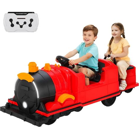 Voiture électrique pour enfant - Siège pour 2 personnes - Train électrique - Train pour enfants - Voiture électrique - Rouge et noir (1/5)