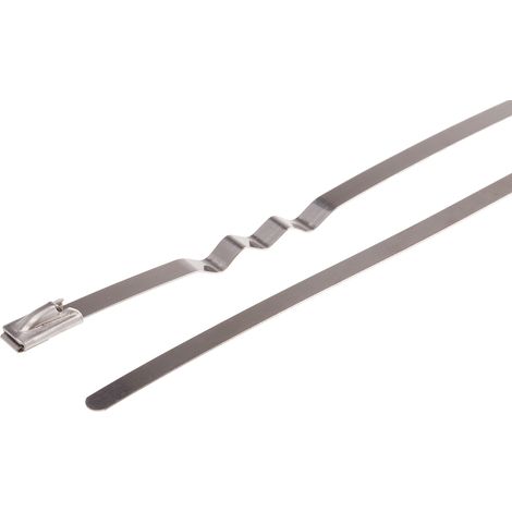 Serre-câble RS PRO Métallique en Acier Inoxydable 316, 100mm x 4,6 mm ( Prix pour Sachet de 100 )