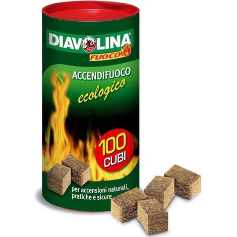 ACCENDIFUOCO DIAVOLINA 100 PZ ORIGINALE ECOLOGICO INODORE FER 295390 (1/5)