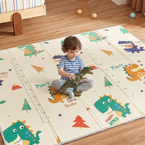 CASABEL Tapis d’Éveil Bébé, Épais & Doux, 180x150cm Motif Jungle