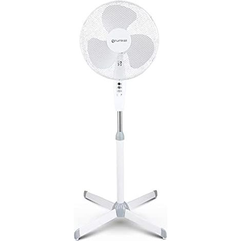 GRUNKEL VENTILADOR DE PIE 50W REGULABLE 3 VELOCIDADES BLANCO (1/5)
