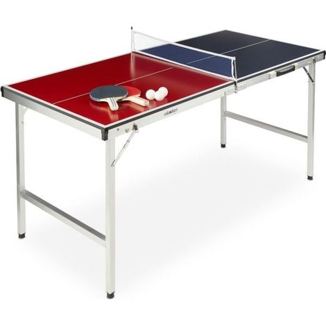 Mesa de ping pong plegable con accesorios