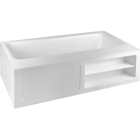 Gessi baignoire Rettangolo, Cristalplant (blanc mat),