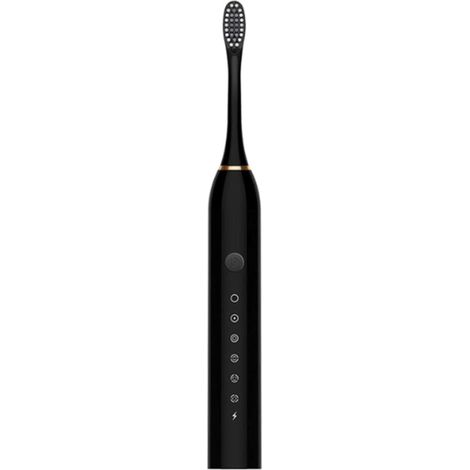 Cepillo de dientes eléctrico portátil, impermeable y recargable para la limpieza del hogar y el baño (negro) (1/5)