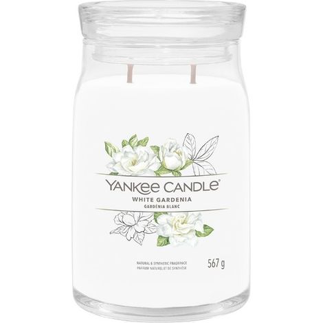 YANKEE CANDLE CANDELA GRANDE SIGNATURE WHITE GARDENIA (1/4)