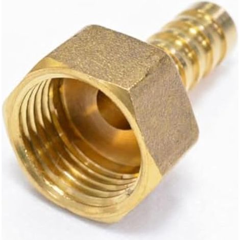 Lot de 2 raccords de tuyau en laiton 12 mm queue cannelée 1/2" BSP mâle femelle connecteur raccord raccord raccord en cuivre adaptateur coupleur adaptateur (1/5)