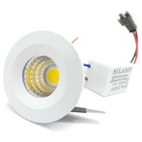 Mini LED recessed spotlight 3W COB 40mm spring, warm and cool light. - Cool white. (1/4)