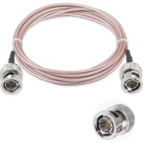 BNC Mâle vers BNC Mâle Câble 75 Ohm HD-SDI RG179 RF Coaxial avec Connecteur Pigtail 10ft/3m pour Caméra Radio CB Marine Moniteur CCTV (1/3)