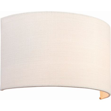 Endon Obi - 1 Applique da parete Light Up & Down Vintage Lino bianco, cotone poliestere, E27 (1/5)