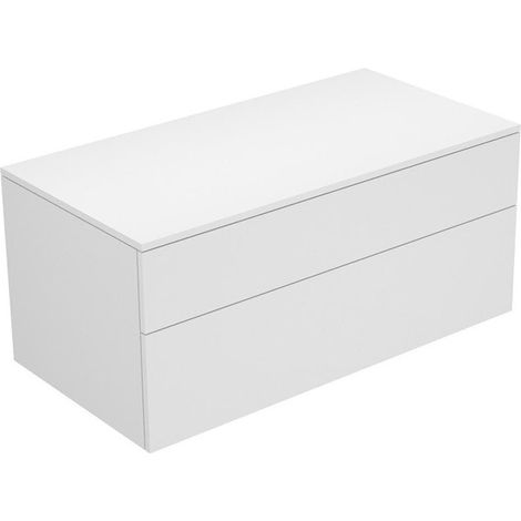 Madia EDITION 400 2 cassetti frontali 1050 x 472 x 535 mm titanio, vetro titanio opaco KEUCO