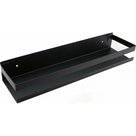 Mensola da parete per bagno - 20-40 cm - Moderna - Nero opaco - Per bagno, cucina, doccia - 40 cm (1/5)