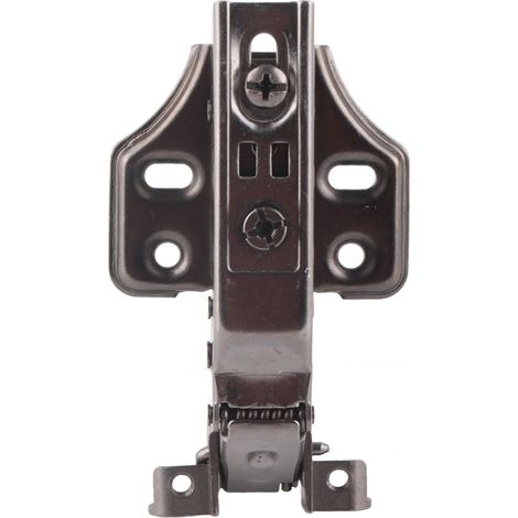 Charnière pour porte cadre alu et vitrée fermeture douce silencieuse sans perçage meuble penderie acier laminé à froid noir 90x55x23mm alu19-24mm bois14-21mm kit 1 charnière + 4 vis + 2 vis à tête pla (1/5)