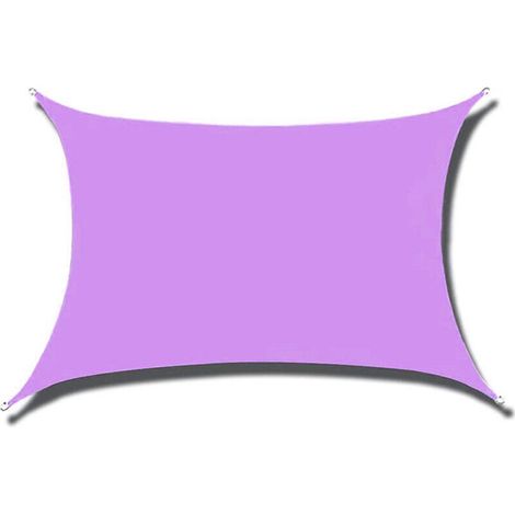 Voile d'ombrage rectangulaire ACKERMAN 2 x 3 m, imperméable, protection UV 98 %, coupe-vent respirant, pour pergola, terrasse, balcon, jardin extérieur – violet