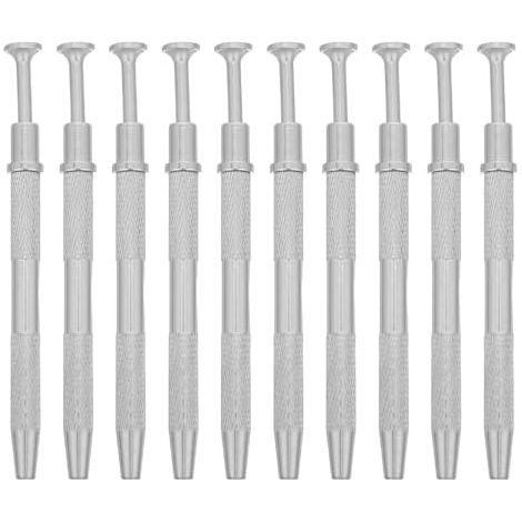 Lot de 10 Pinces à Vis Argentées 4 Griffes Outil Préhension Télescopique Précision pour Composants Électroniques et Petites Pièces Pince Antistatique Perçage - (1/5)