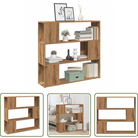 vidaXL Bücherregal/Raumteiler Artisan-Eiche 100x24x94 cm (1/5)