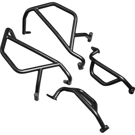 Barras protectoras para motocicleta, construcción de acero resistente, color negro. (1/2)
