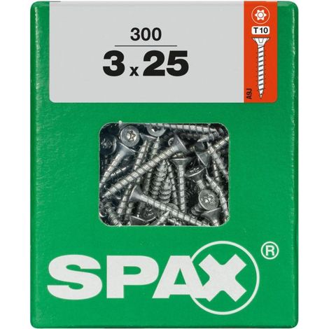 Tornillo Spax universal screw 3 mm diámetro 25 mm longitud