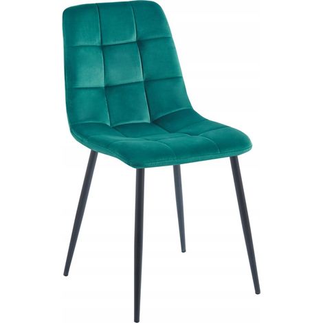 Sedia K11-FX in velluto verde (1/5)
