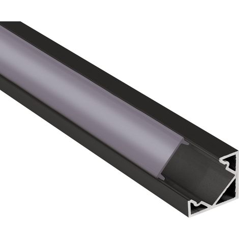 Profilé d'Angle aluminium PA1 pour ruban LED 2m noir ARIC 55159